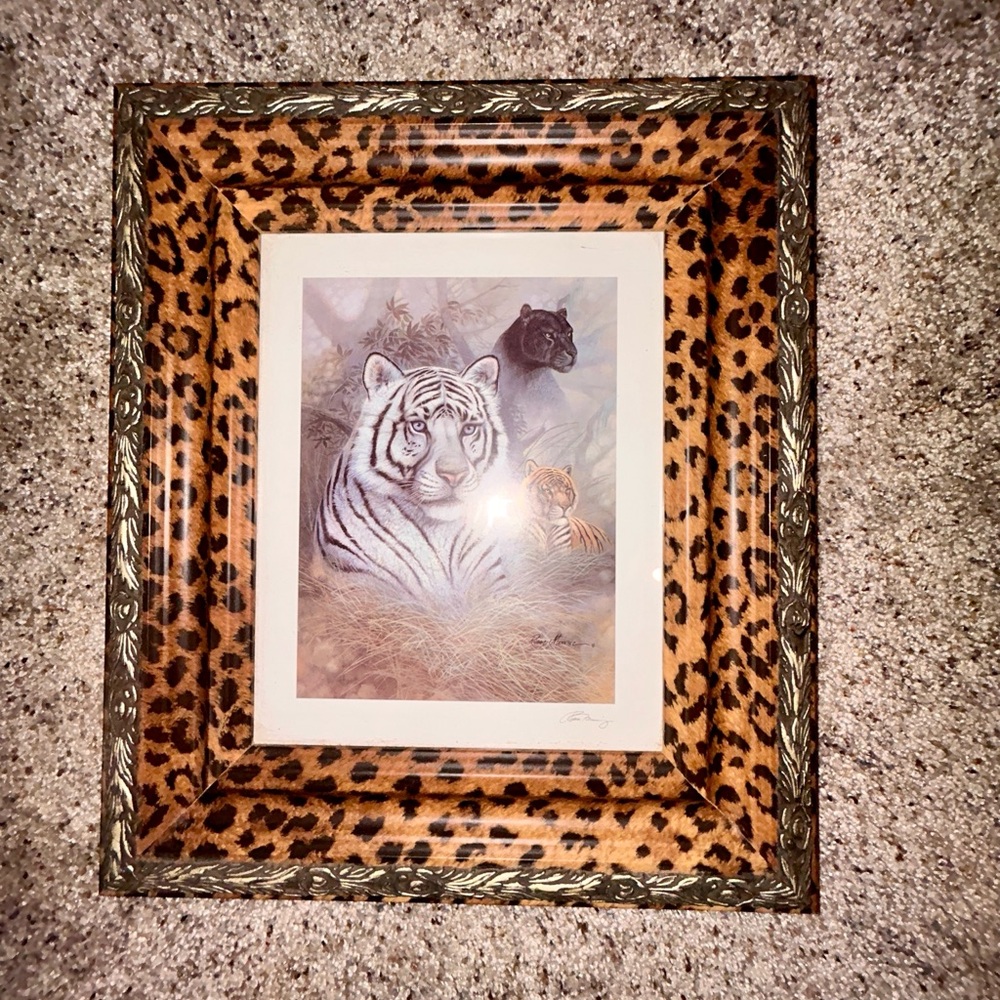 Ruane Manning Print Framed Tiger Artwork